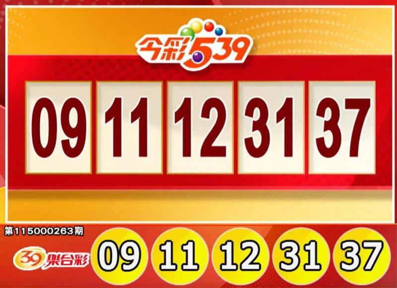 今彩539、39樂合彩開獎號碼。（擷取自三立iNEWS《全民i彩券》）