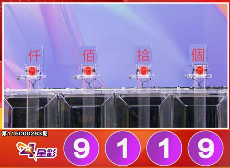 4星彩開獎號碼。（擷取自三立iNEWS《全民i彩券》）