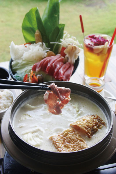 隱田山房︰日式奶酪鍋／340元（附飲料、布丁）