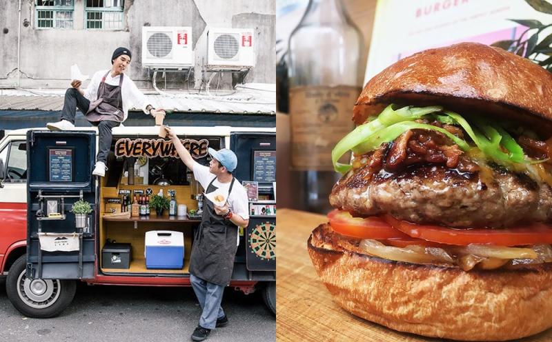 「Everywhere Food Truck 手作食物車」是傳說中的街頭秒殺美食，供應8大創意口味的手做漢堡。