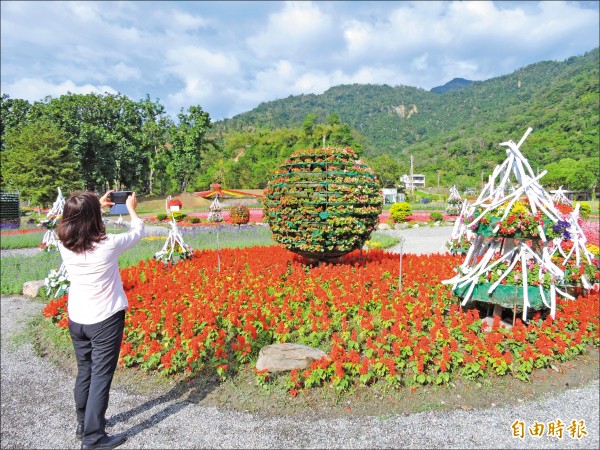 知本花海小而美。（記者張存薇攝）