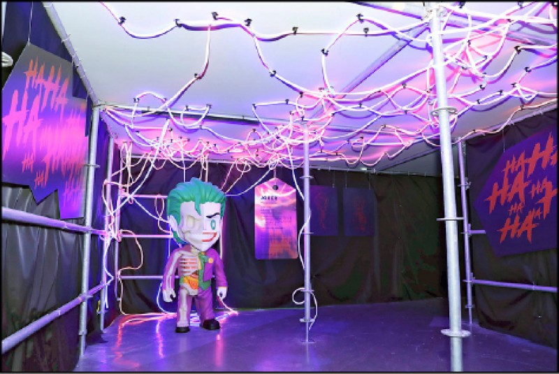 DC系列中的小丑JOKER霸氣登場。（記者陳宇睿／攝影）