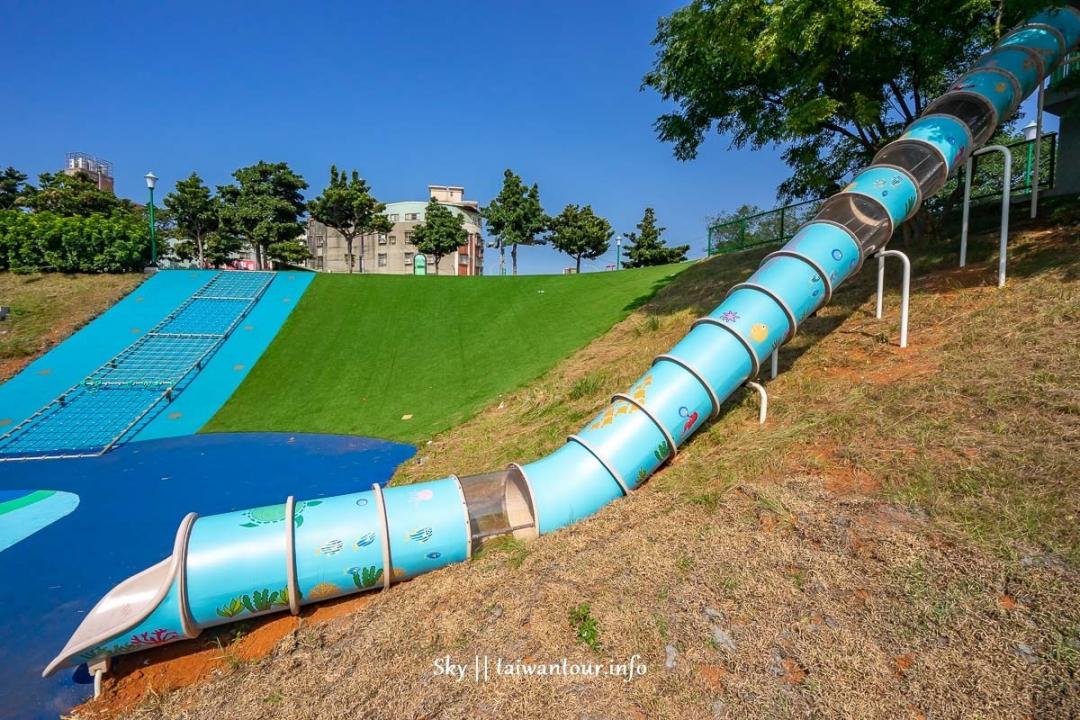 林口全新遊樂有設有4層樓高的水管溜滑梯。（圖／跟著領隊SKY玩提供）