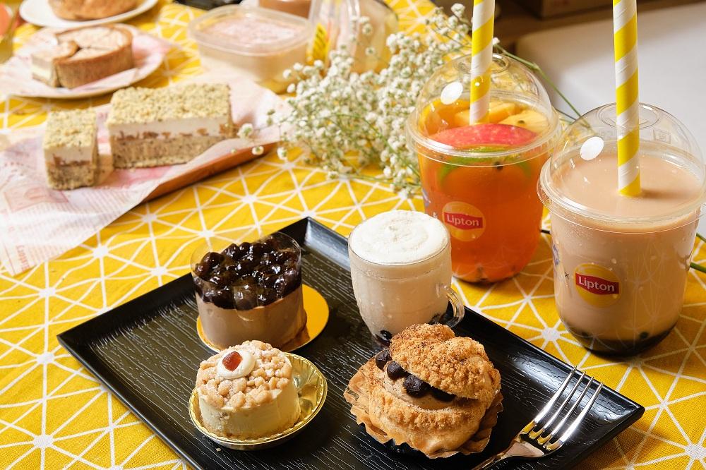 We Sweet café×立頓快閃聯名咖啡廳，招牌飲品、珍奶系甜點全台獨家販售。（圖／全聯提供）