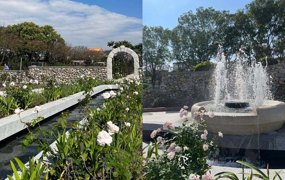 全新心型水景區「祕密花園」造景。（圖／北市工務局提供）