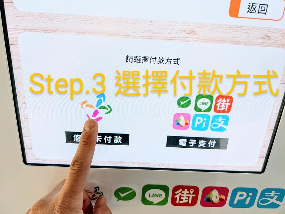 付款方式提供悠遊卡、LINE PAY、街口等。