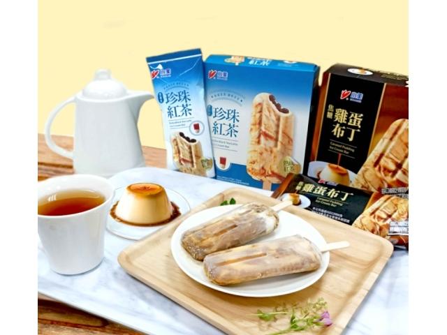 「紅豆煉乳布丁雪糕」全聯販售4入盒裝，即日起至5/6特價92元；全家便利商店、萊爾富門市，每支售價30元。（圖／翻攝自小美冰淇淋）