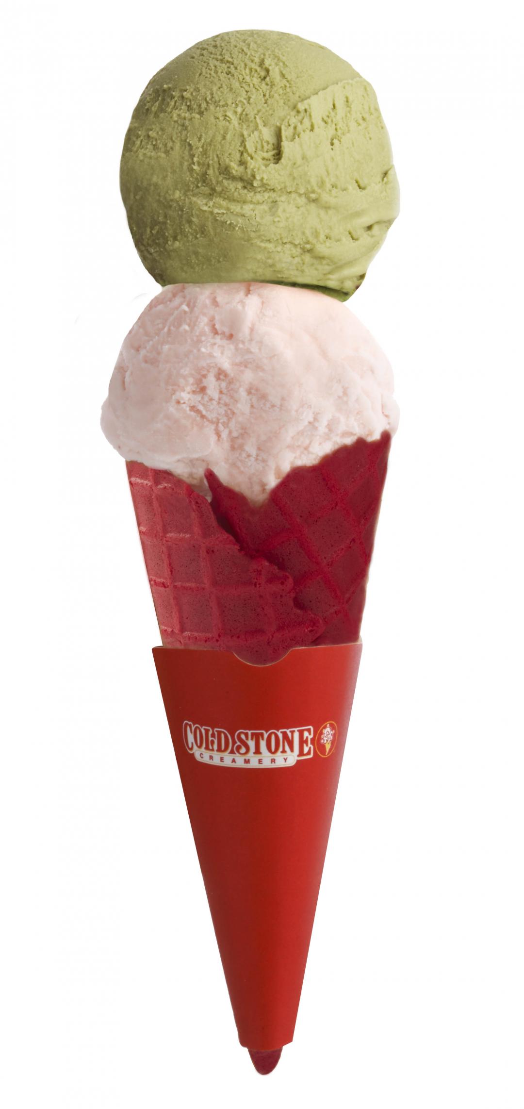 耶誕紅甜筒雙球冰淇淋可任選冰淇淋口味2球，售價130元。