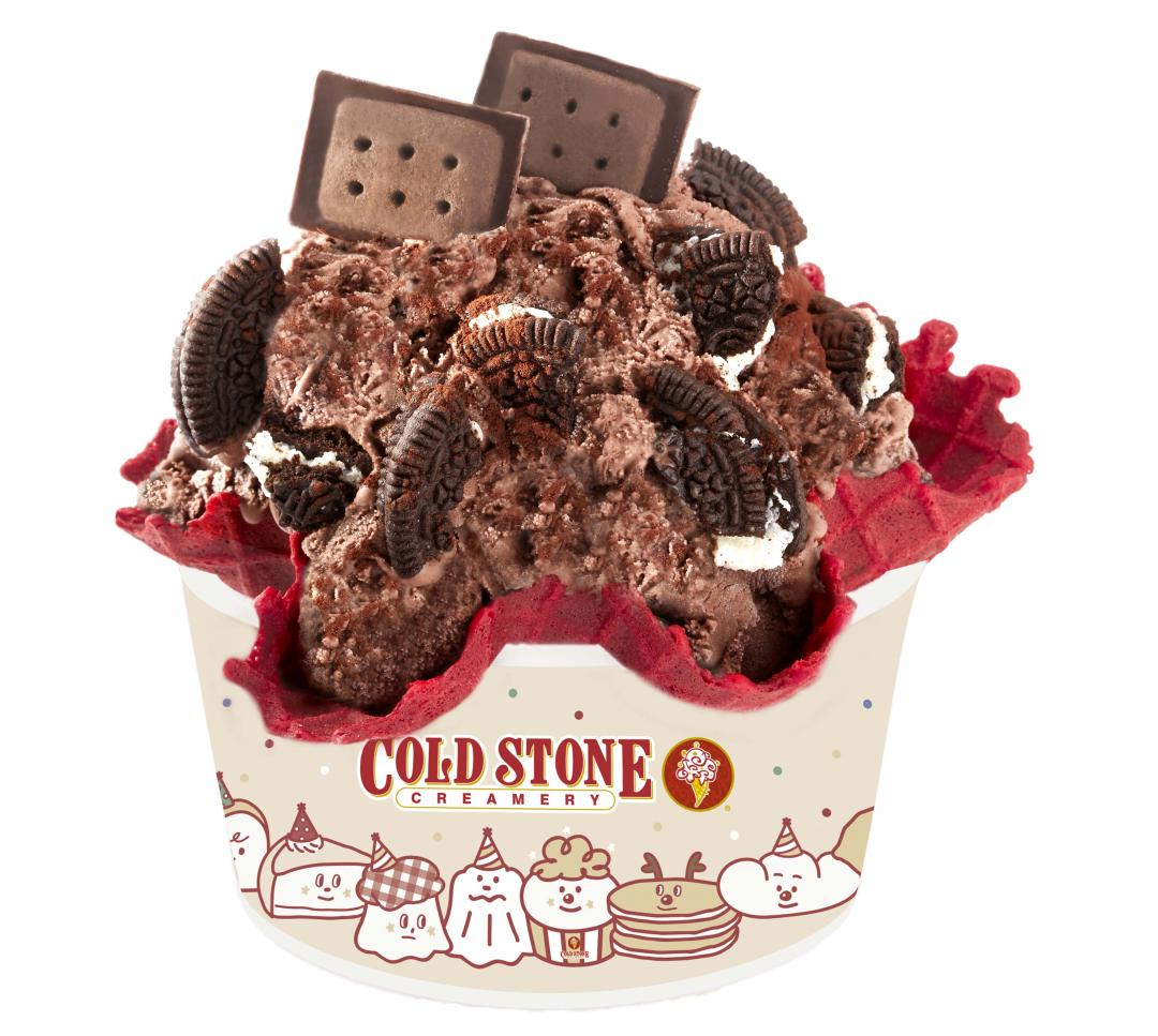 耶誕濃巧克+PAZZO奶油家族冰杯，小杯140元、中杯190元、大杯240元(不含脆餅)。