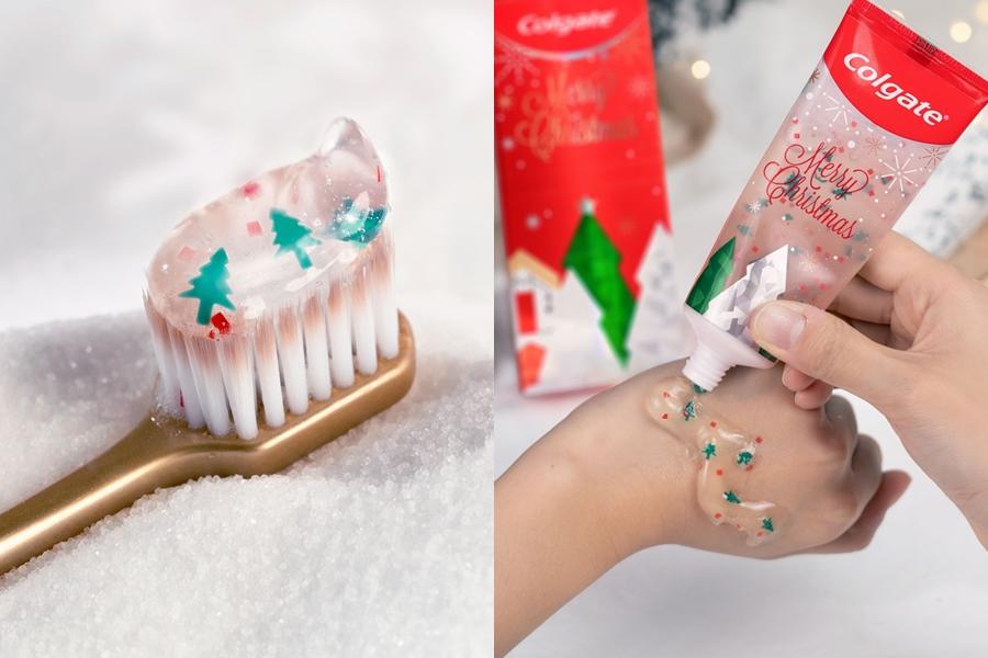 網路爆紅「高露潔聖誕樹牙膏」登台開賣！擠出初雪、紅葉Bling閃片夢幻療癒