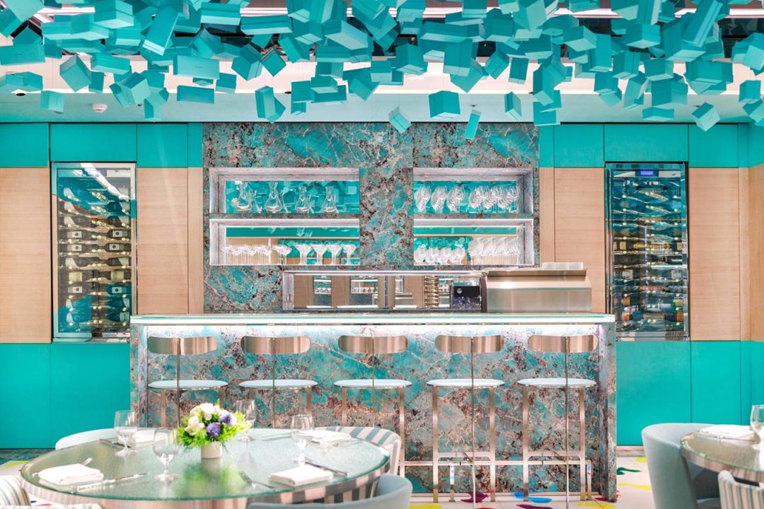 全新概念Blue Box Cafe Taipei 盛大開幕，以Tiffany Blue打造絕美夢幻空間 。（圖／品牌提供）