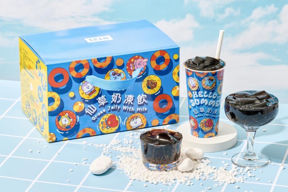黑丸×BT21仙草奶凍飲禮盒7-11獨家開賣！買就送聯名提袋、折疊便當袋