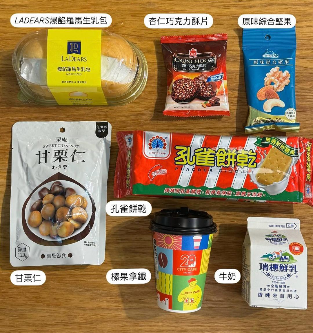 7-ELEVEN貼出「栗子提拉米蘇」所需要的食材，都可以在超商買到。（圖／翻攝自Threads）