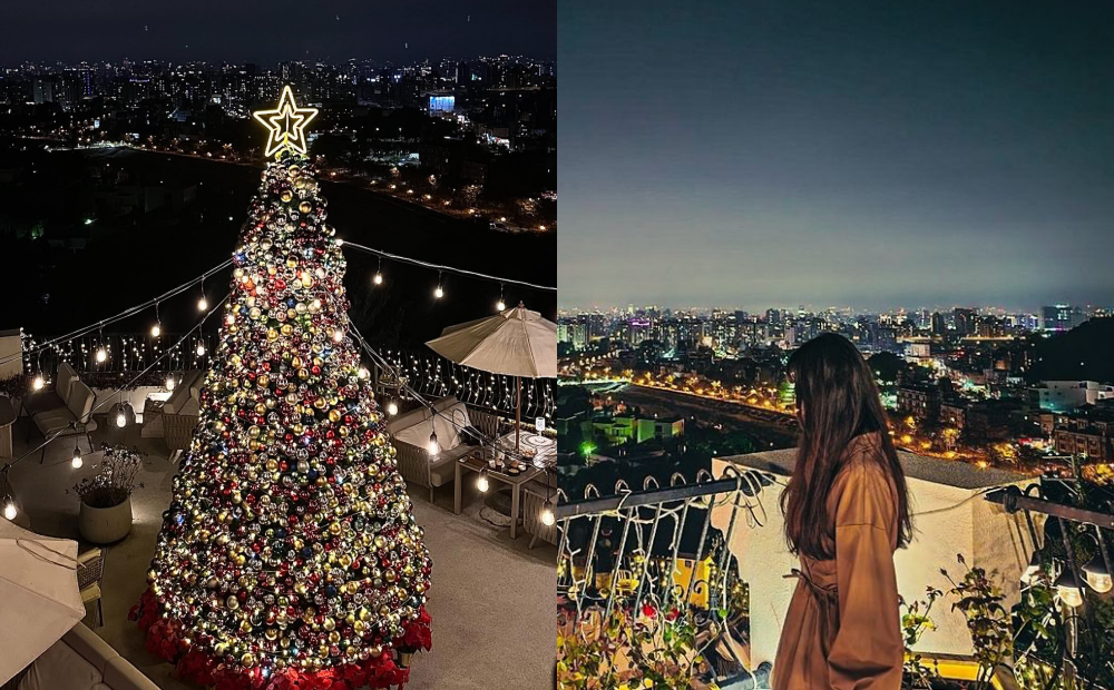 網譽台中最美耶誕樹！半山腰上景觀餐廳、同框270度璀璨夜景