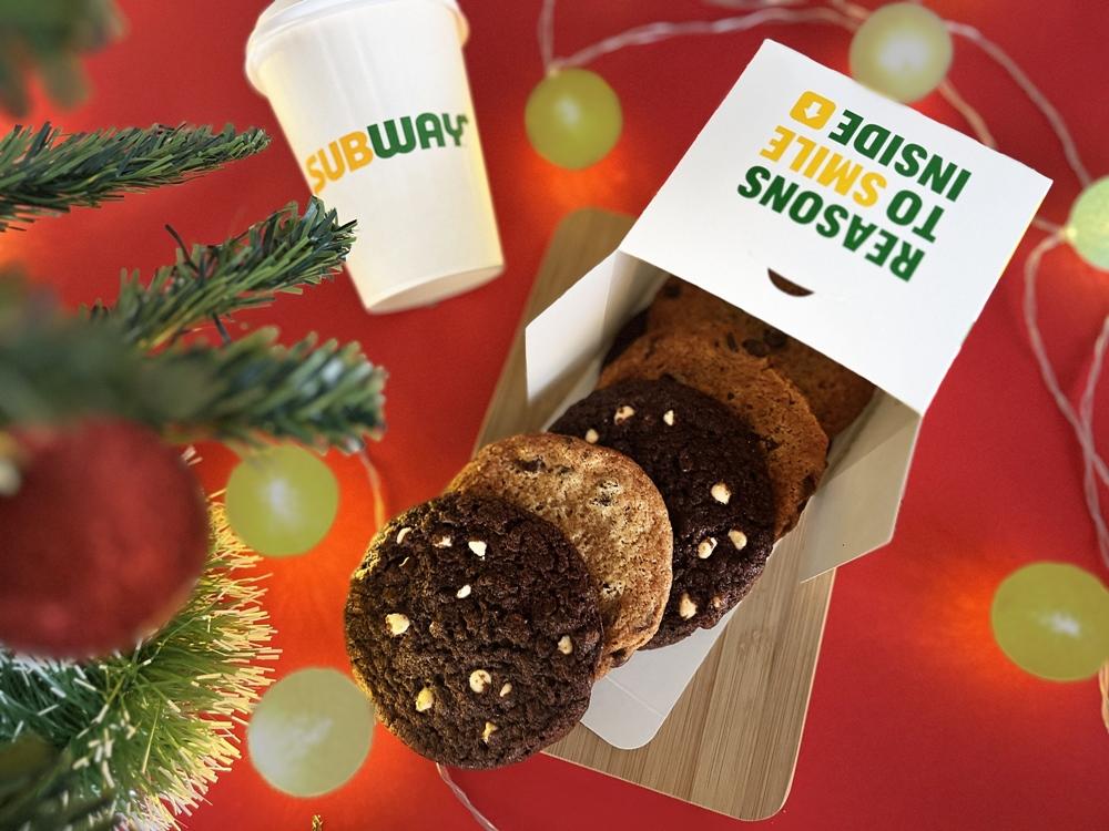 SUBWAY「Cookiemas下午茶限定活動」12/31前，每天下午2點至5點，可享以120元優惠價自選6片餅乾，並加贈16oz美式咖啡乙杯。（圖／品牌提供）