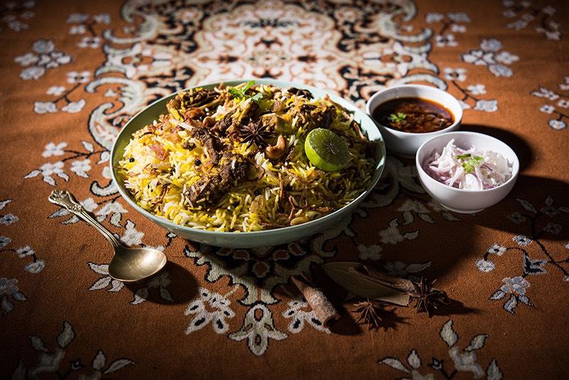 南印菜餚「海德拉巴比爾雅尼雞肉（Hyderabadi Chicken Biryani）」。（圖／台南香格里拉提供）