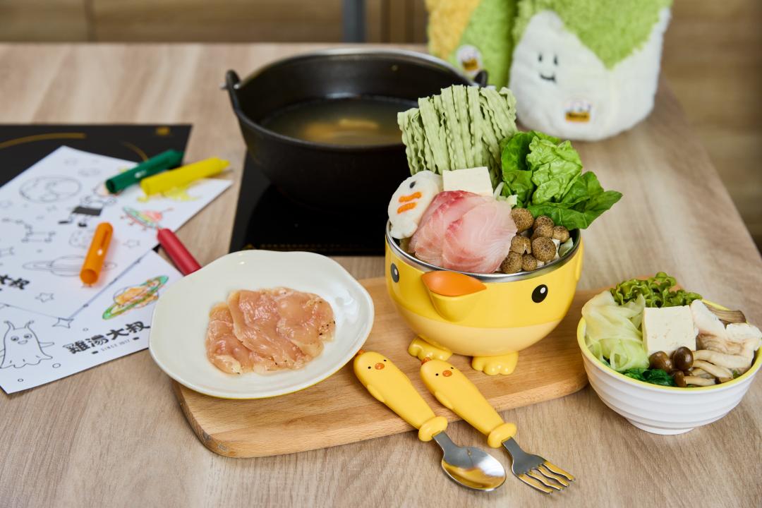 雞湯大叔全新「頭好壯壯兒童餐」含有多種時蔬，營養均衡。（圖／業者提供）