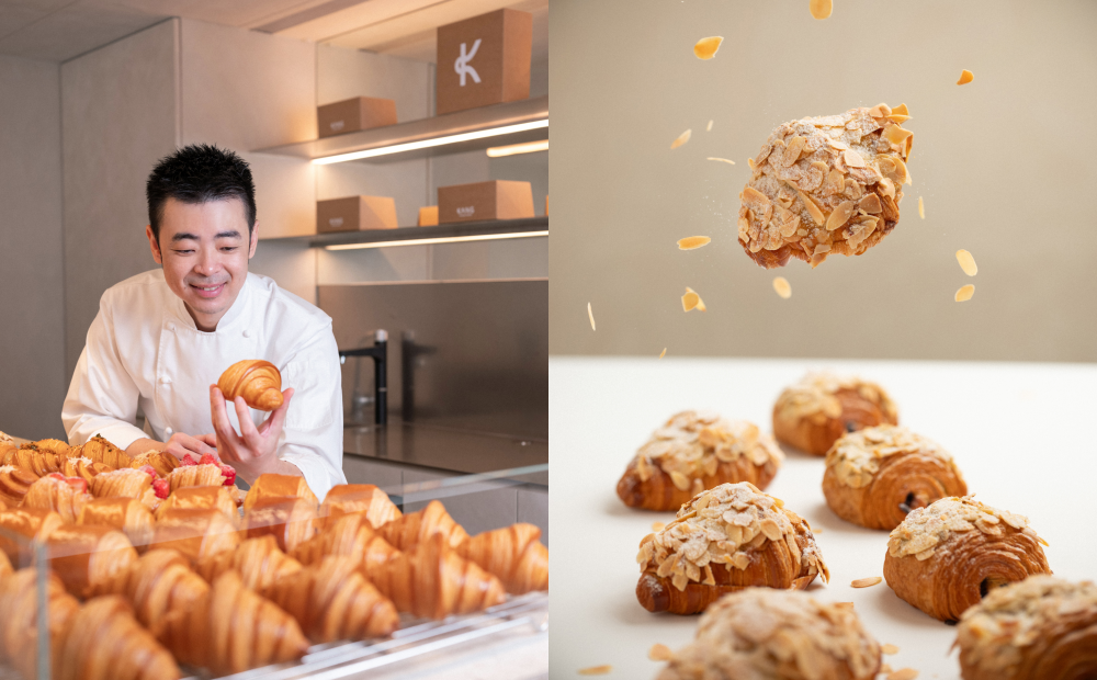 前台北文華東方酒店烘焙主廚康豐柚Barry Kang以己姓為名創立烘焙坊，可頌麵包受到黃仁勳喜愛。（圖／品牌提供）