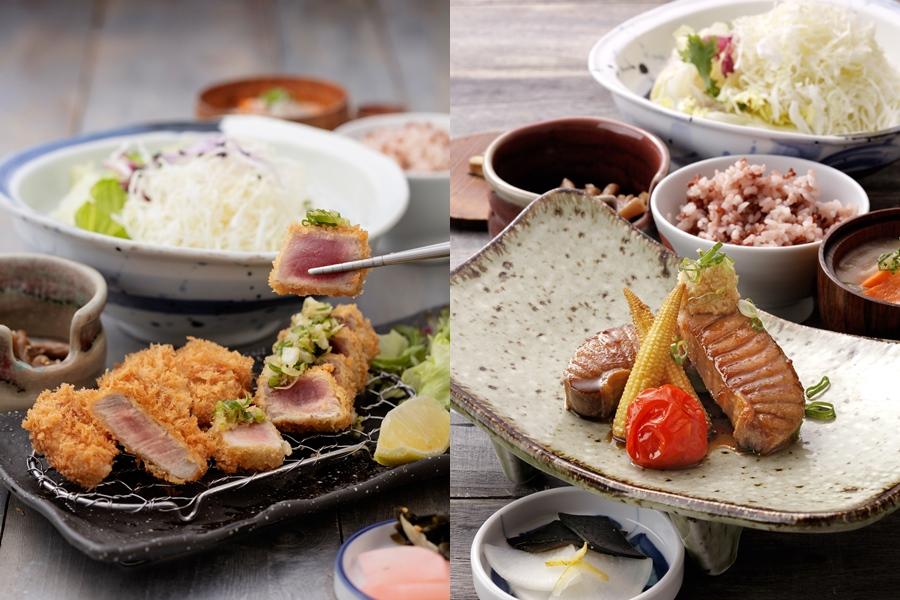 「伊勢路–勝勢日式豬排」醬燒鮪魚腰腹肉390元(右)，蔥鹽鮪魚腰內豬排套餐490元。（圖／品牌提供）