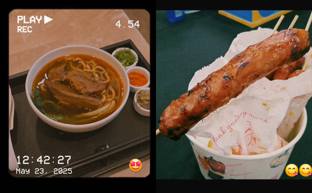 j-hope來台打卡牛肉麵、香腸等在地美食。（圖／翻攝自IG）