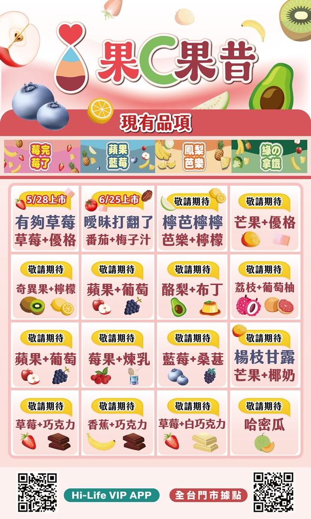 「果C果昔」預計推出20款口味令人期待。（圖／超商提供）