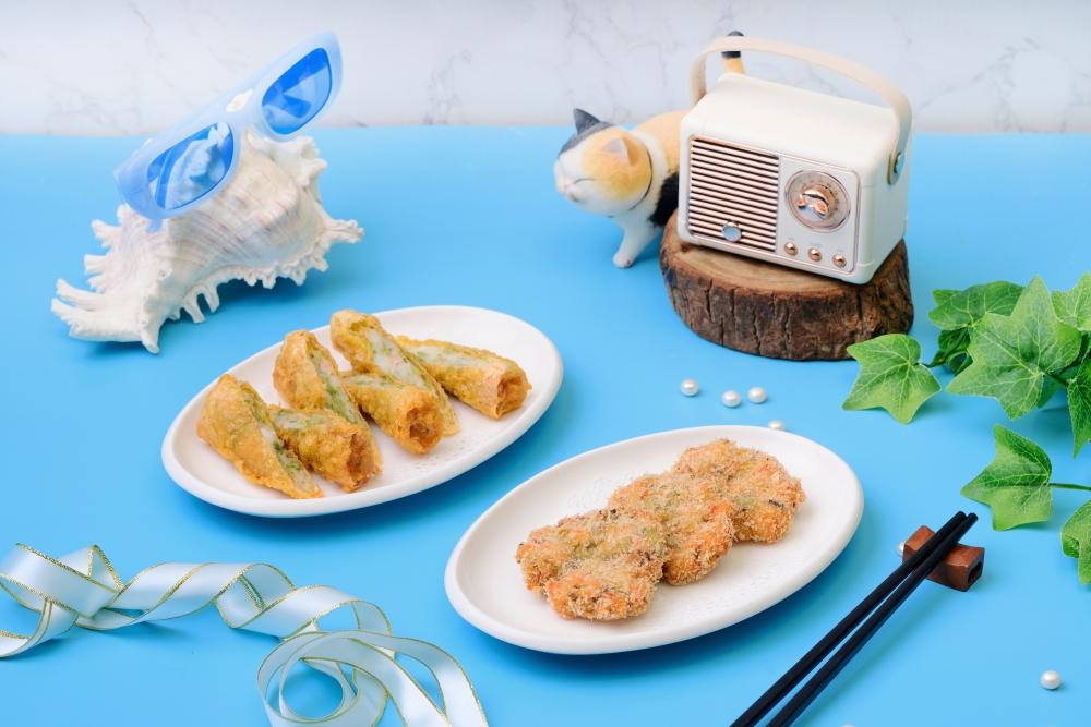 「海派花卷酥」165元、「蝦枝咔咔餅」140元。（圖／業者提供）