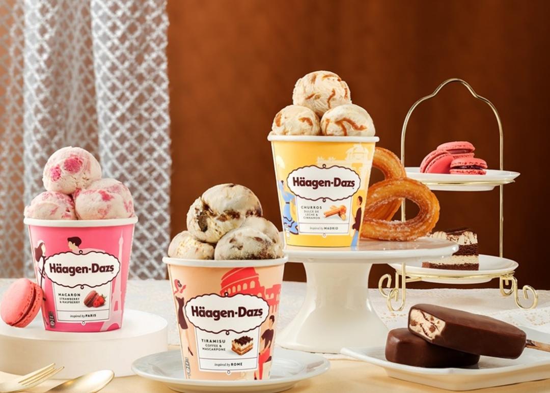 Häagen-Dazs全新推出「歐風甜點系列」讓你不必出國，就能即刻一口邂逅歐洲。（圖／品牌提供）