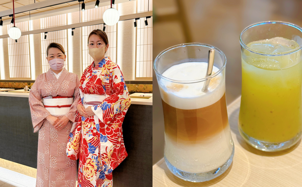 顧客透過桌上的QRcode即可點飲品，由專人直送到座位。（圖／記者郭宣暄攝）