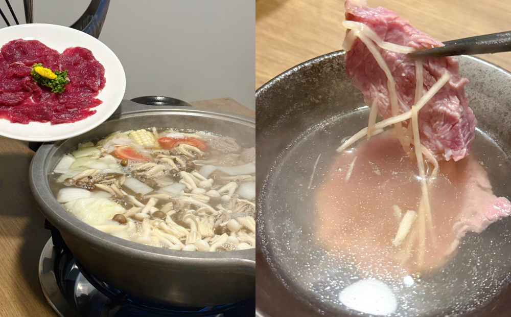 主打台南直送的溫體牛，只要涮2～3秒就能享用鮮甜口感。（圖／記者郭宣暄攝）