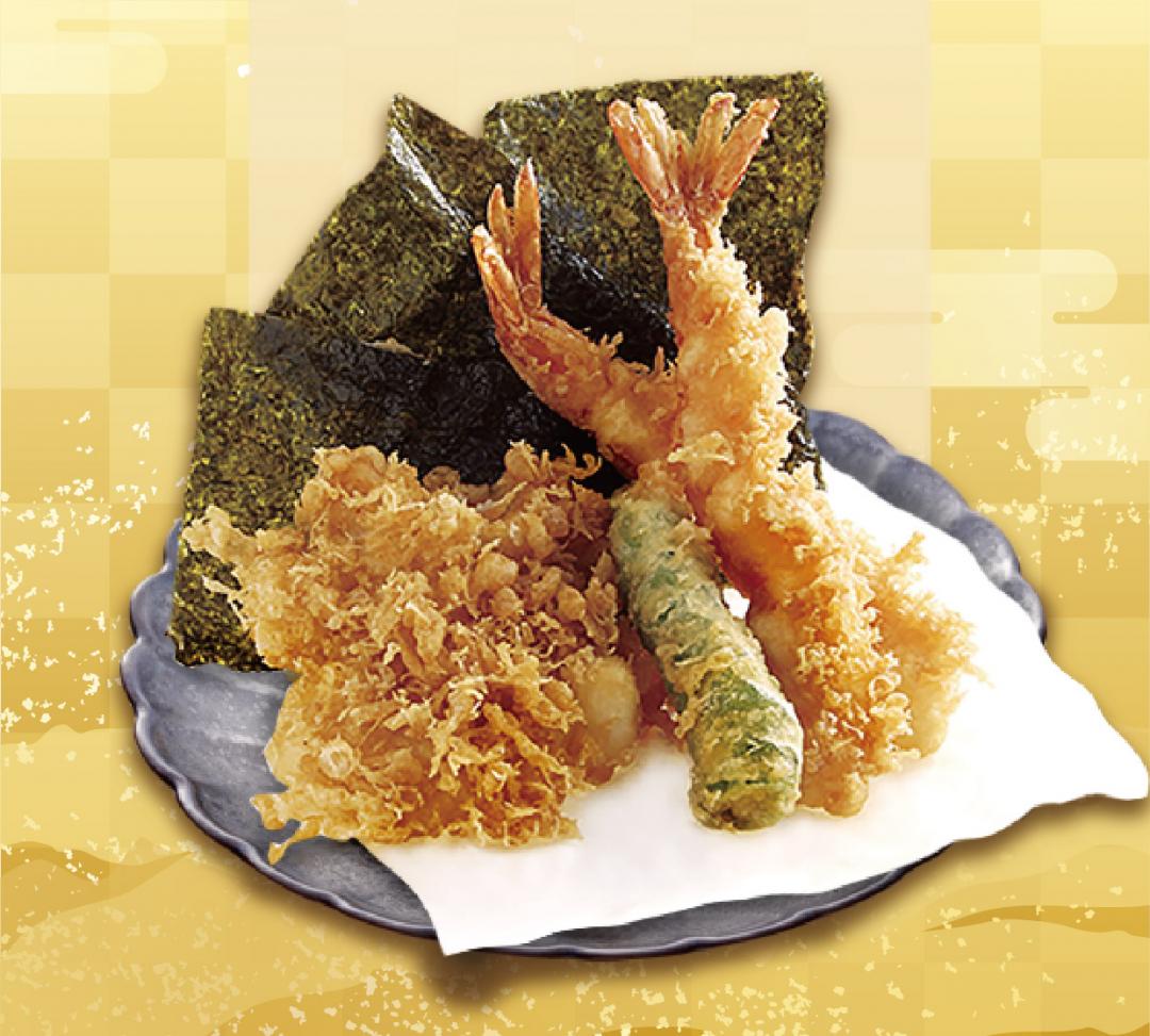 金子半之助每月首週四凡點任一主餐即贈送「海鮮天婦羅」乙份。（圖／品牌提供）