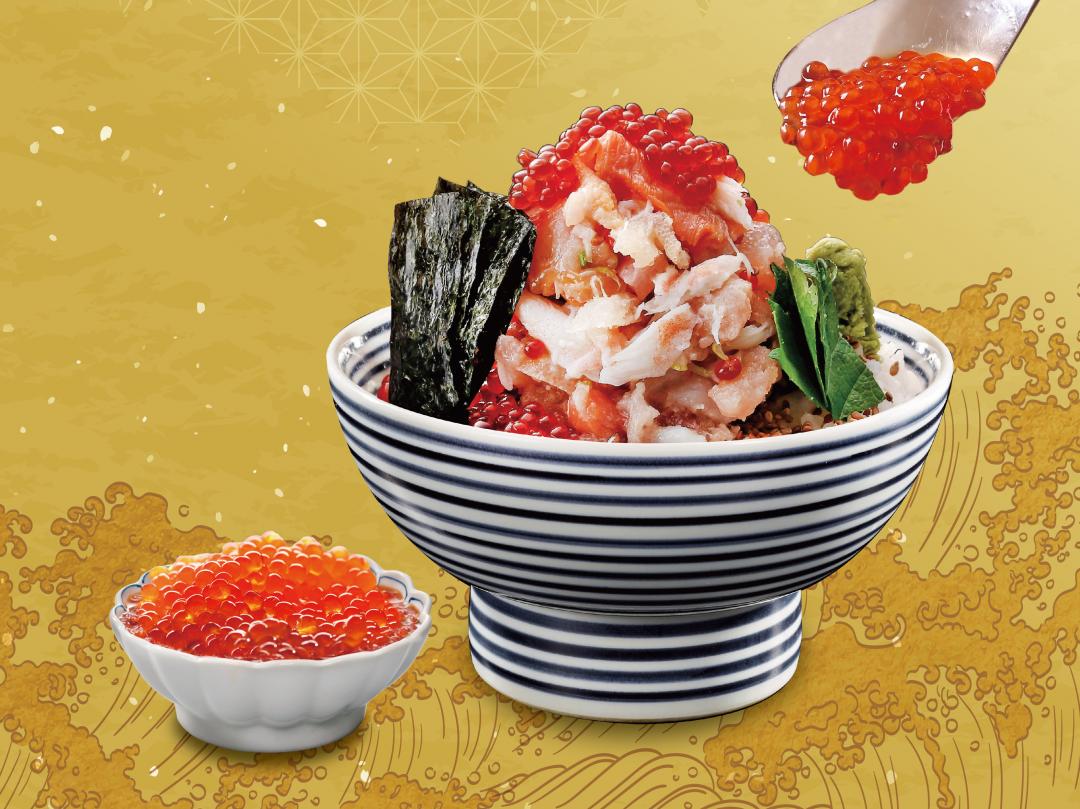 日本橋海鮮丼辻半加50元多乙份魚卵瀑布。（圖／品牌提供）