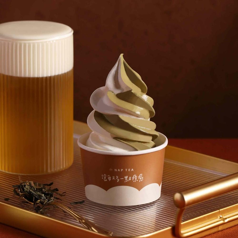 「再睡5分鐘」台中一中店、新北樂華店限定販售NAP!n ICE霜淇淋7/10起登場。（圖／品牌提供）