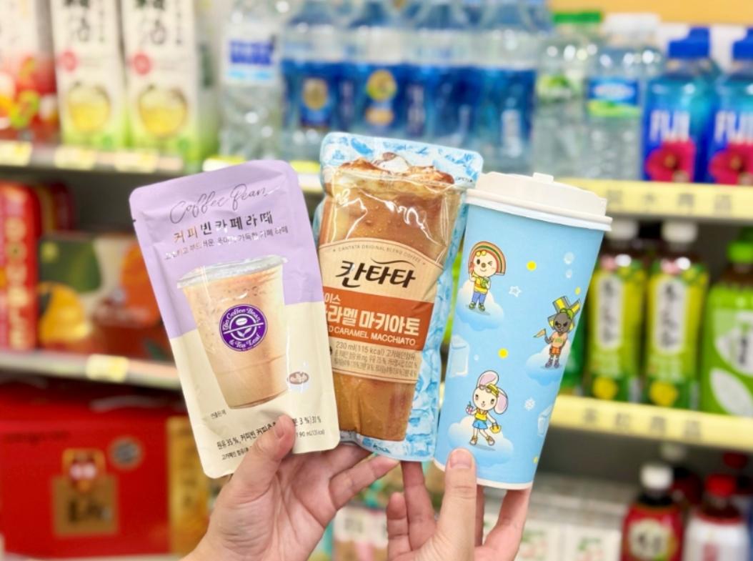「OPEN!冰塊杯」限時特價特大杯10元，推薦搭配超商首賣、韓國熱銷的「韓國Cantata焦糖瑪奇朵」、「韓國Coffee Bean香草風味原味拿鐵」。（圖／業者提供）