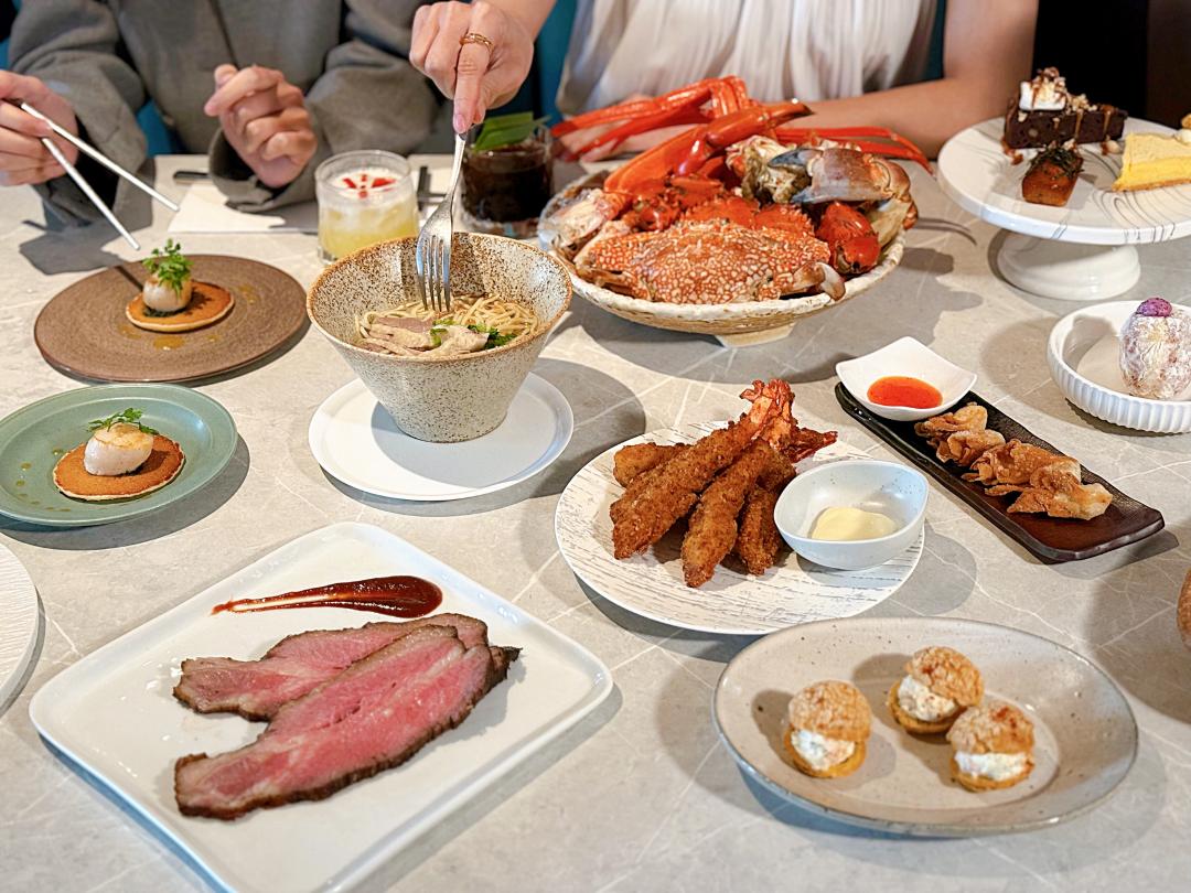 饗賓全新Buffet品牌「URBAN PARADISE」主打精品餐酒體驗，是饗賓在台北市一級百貨戰區信義區的第5個自助餐品牌。（圖／記者郭宣暄攝）