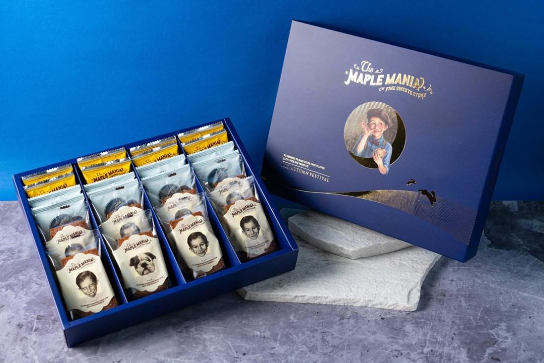 The MAPLE MANIA楓糖男孩「中秋限定綜合24入禮盒」1480元。（圖／品牌提供）