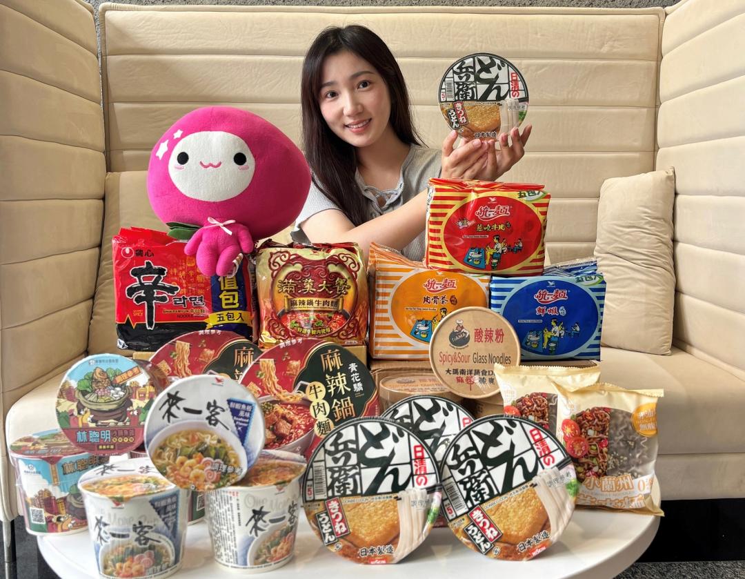 momo站內泡麵熱搜破20萬，最新公布2025上半年泡麵排行榜。（圖／業者提供）