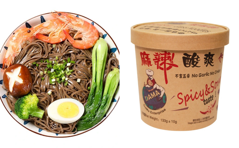 新品泡麵「小蘭州蕎麥麵」與「大瑪南洋酸辣粉」也上榜。（圖／業者提供）