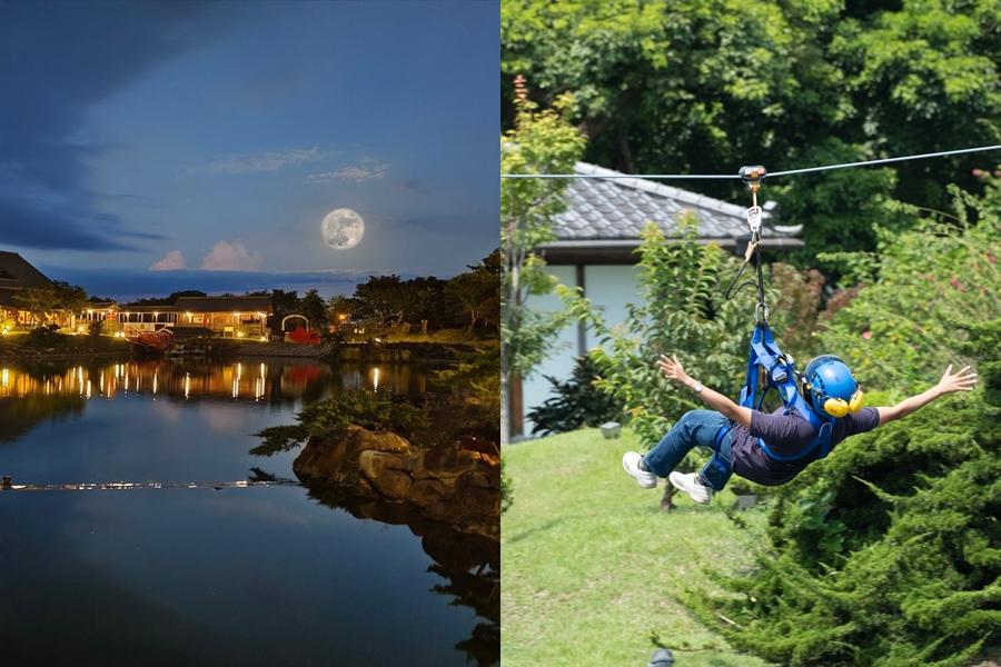 中秋佳節不只是吃月餅賞月，還能來一場「空中飛越」的全新體驗！綠舞國際觀光飯店即起至10月20日限時推出「乘月飛行－卡比巴拉躍湖號」一泊二食住房專案。（圖／飯店提供）