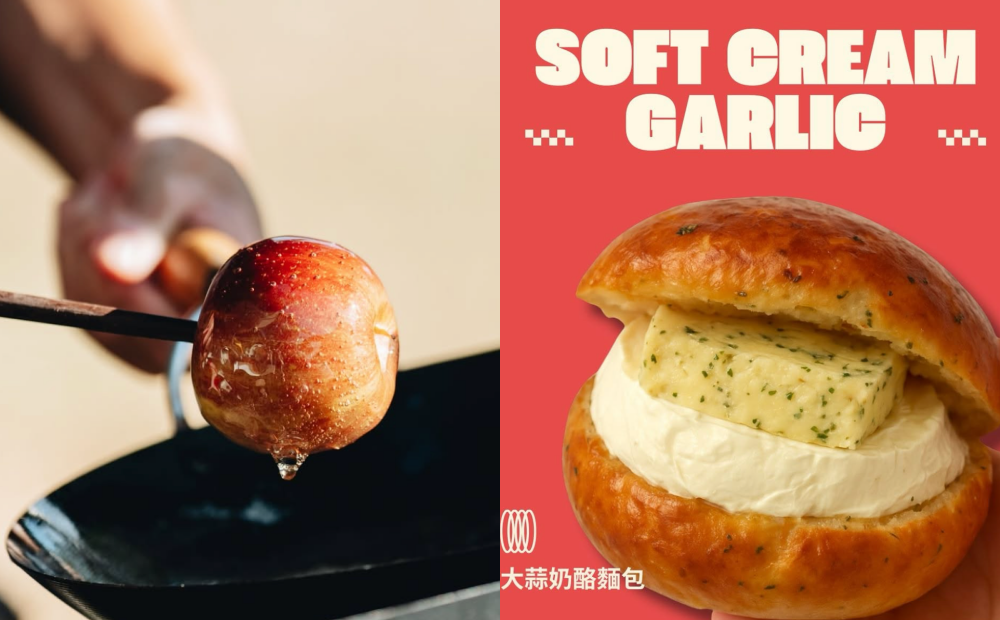 「森杉水果室」水果糖葫蘆、BB.BABE」大蒜奶酪麵包都進駐台南西市場。（圖／翻攝自店家IG）