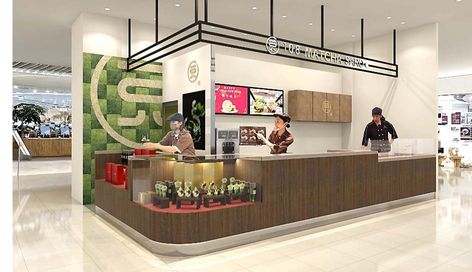 日本人氣抹茶品牌「一〇八抹茶茶廊」進駐新光三越台南小北門店。（一〇八抹茶茶廊提供）