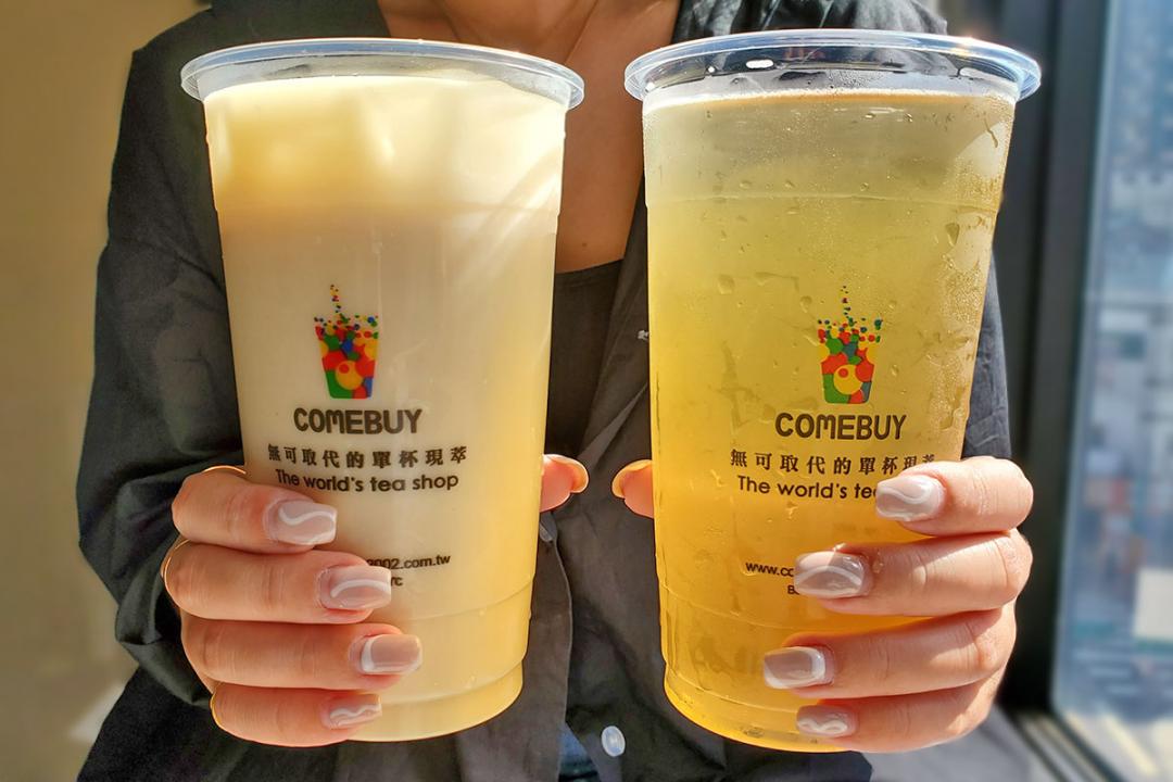 UberEats點購COMEBUY指定飲品,即可享買一送一優惠。(圖/品牌提供)