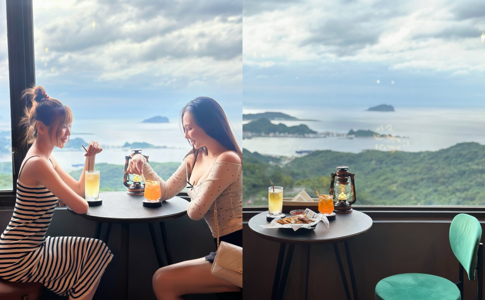 「逸茶酒室」可享受台灣原創調酒,欣賞九份依山傍海美景。(圖/IG@callmetsts提供)