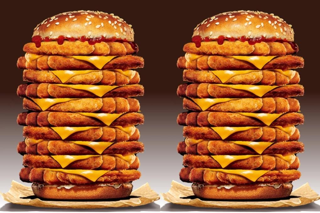 漢堡王限時限量推出十層雞薯條堡只要269元。(圖/品牌提供)