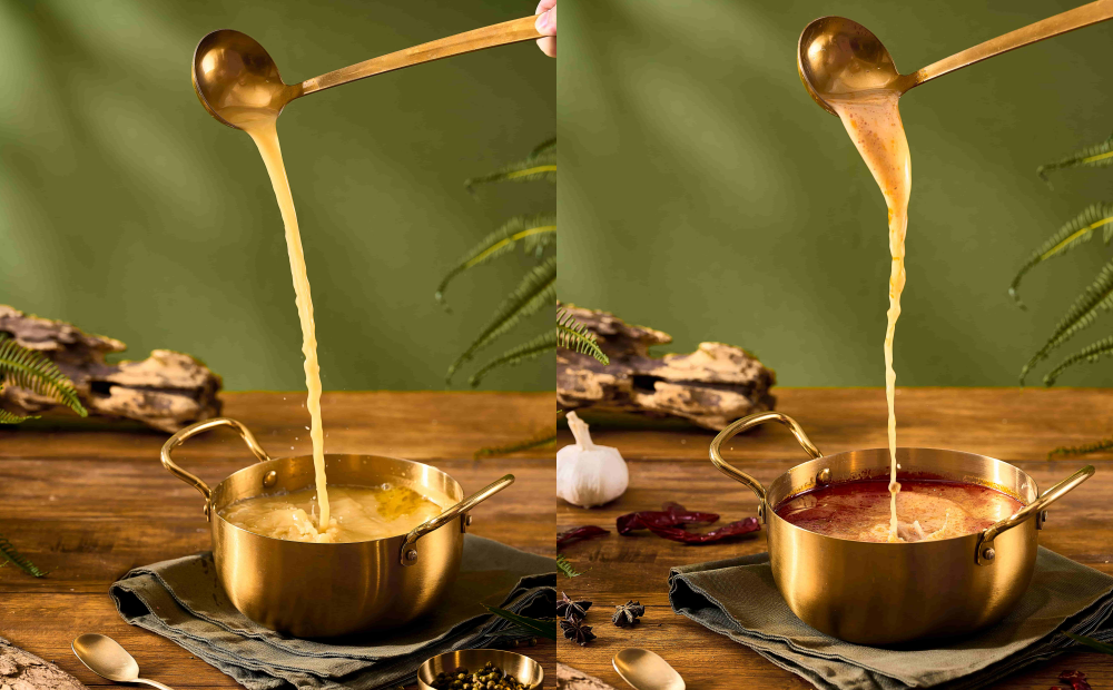 「青花椒雞白湯」與「川香麻辣雞白湯」。（圖／品牌提供）