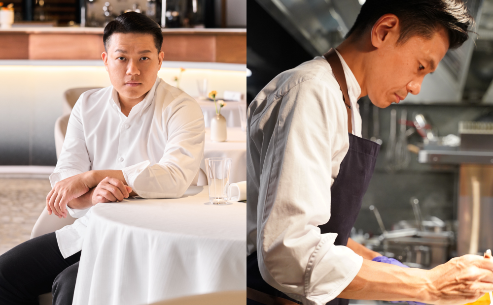 米其林三星主廚何順凱與Chaud Doux主廚林庭右。（圖／品牌提供）
