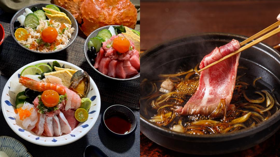 豊漁餐飲集團5大品牌齊進駐台中新光三越，包括首次南下的海鮮丼飯專門店「長浜魚屋」與日式個人鍋物「牛喜 壽喜燒水炊鍋」。（圖／業者提供）