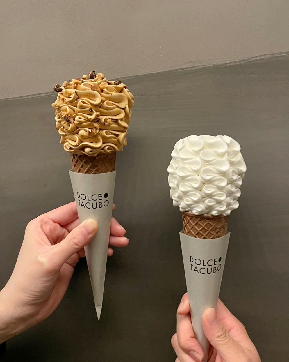 每支280元的花漾霜淇淋有鹽之花焦糖、濃郁鮮奶以及雙饗口味。（圖／飯店提供）