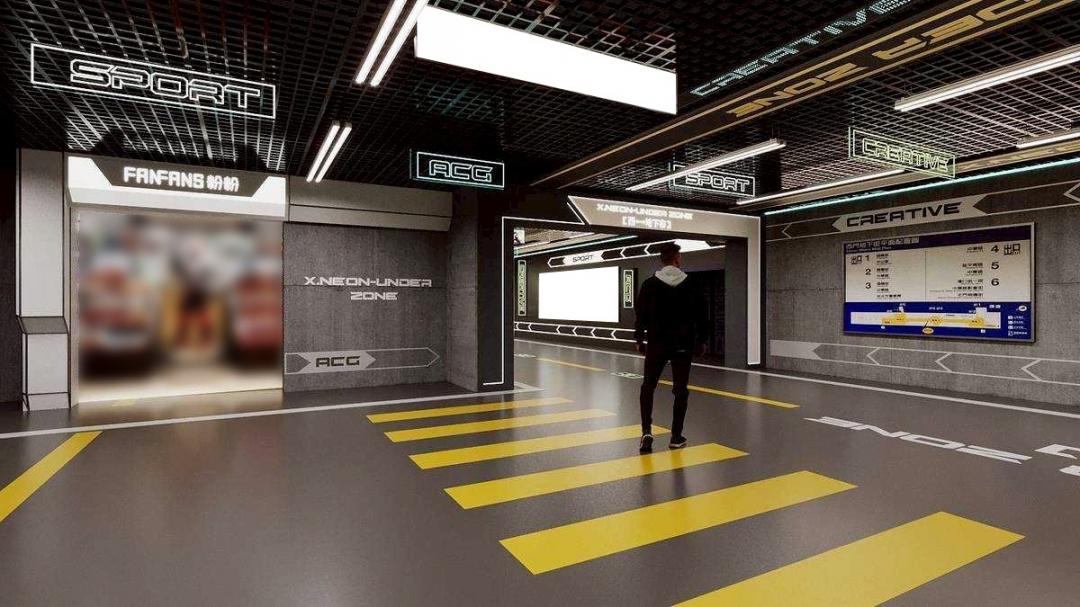 台北最強景點再添潮流指標，「西門地下市」設計圖首度曝光，圖為第一廣場靠近門店處。（圖／新想 Daydreamer提供）