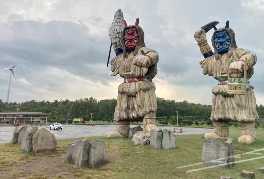 男鹿半島的「生剝鬼（NAMAHAGE）」傳說是當地重要民俗活動。（記者楊綿傑攝）