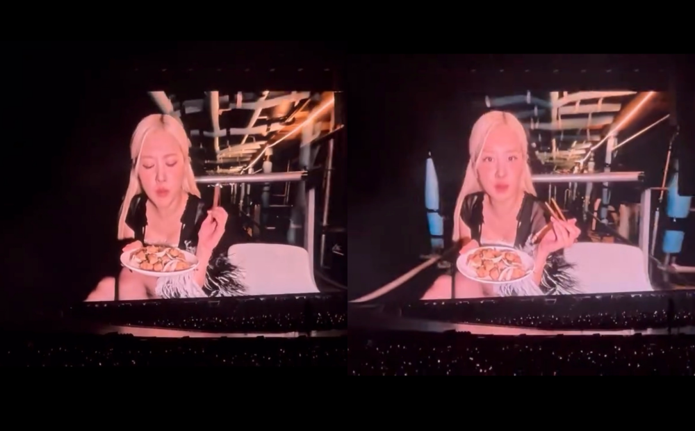 Rosé在演唱會後台大啖鹹酥雞，引起網友瘋狂討論。（圖／IG@aachen428提供）